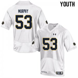 Notre Dame Fighting Irish Youth Quinn Murphy #53 White Under Armour Authentic Stitched College NCAA Football Jersey ZNW2499RP